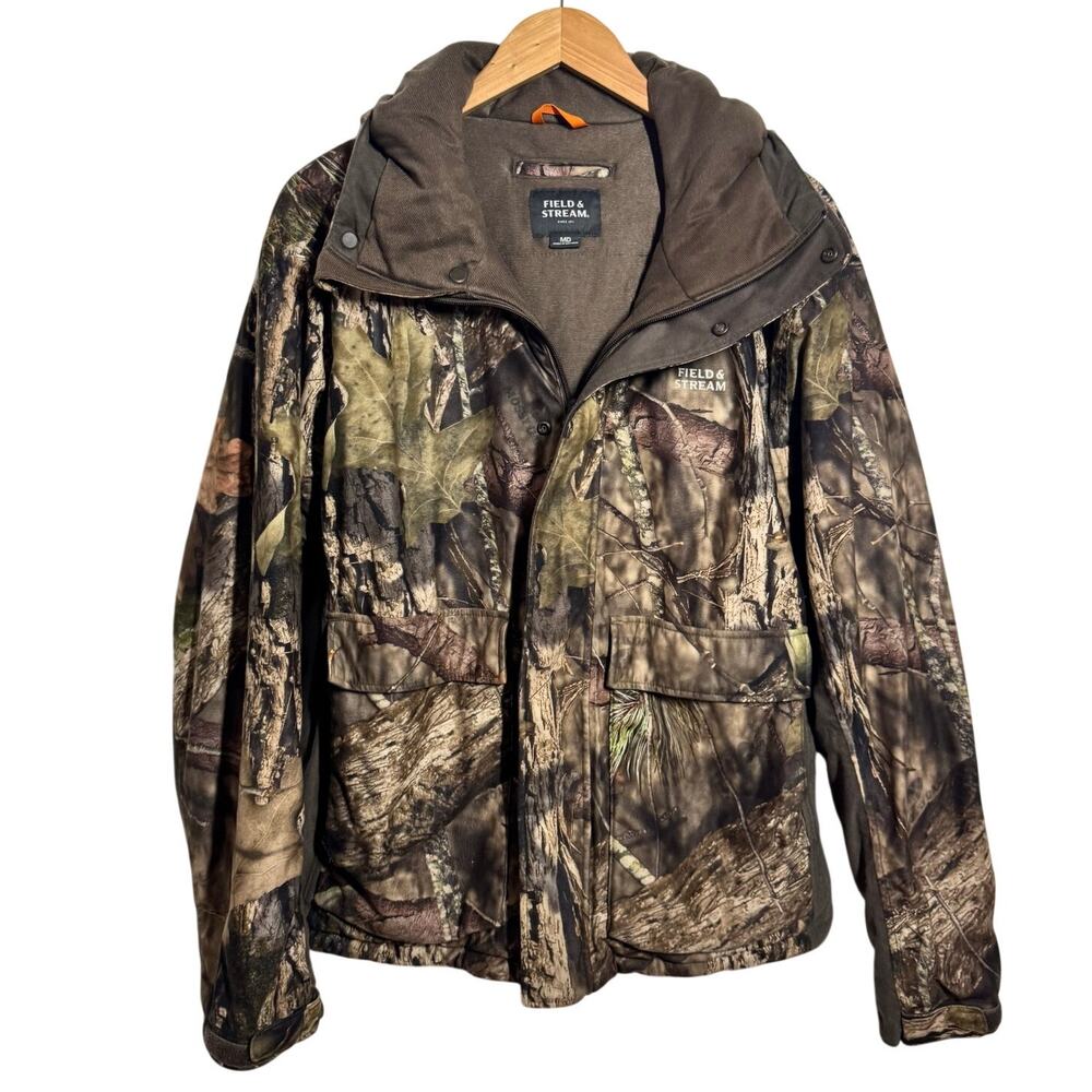 Field & Stream Camouflage Fleece Jacket Men M Green Hunting Outdoor Gorpcore